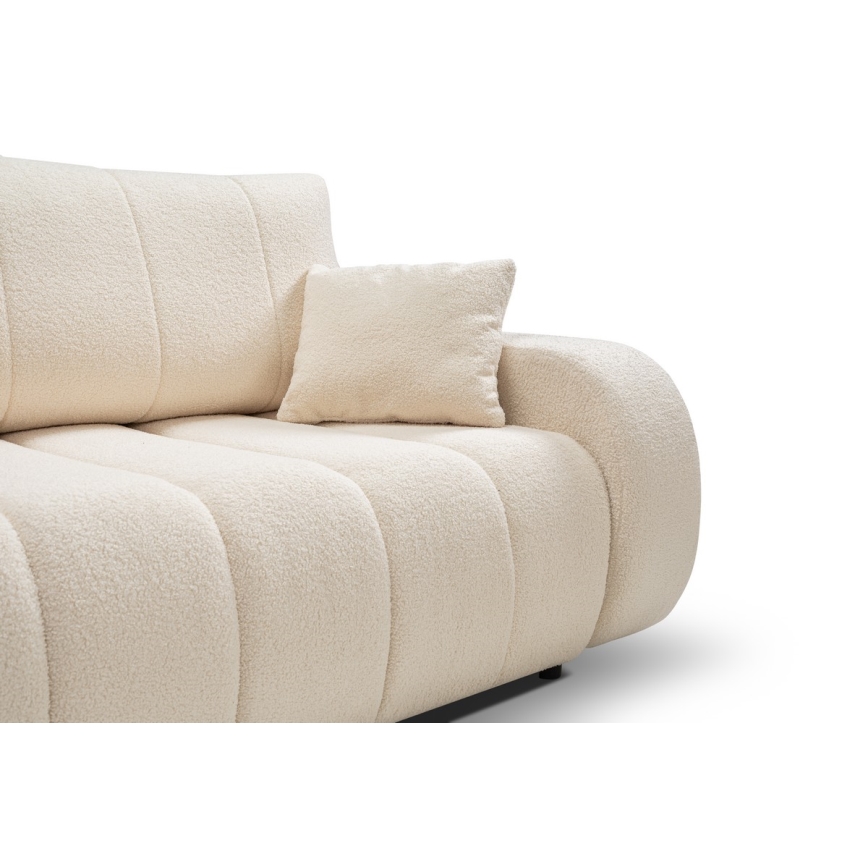 Išskleidžiama trijų vietų sofa-lova DESIO, smėlio spalvos