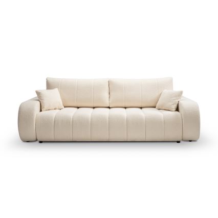 Išskleidžiama trijų vietų sofa-lova DESIO, smėlio spalvos