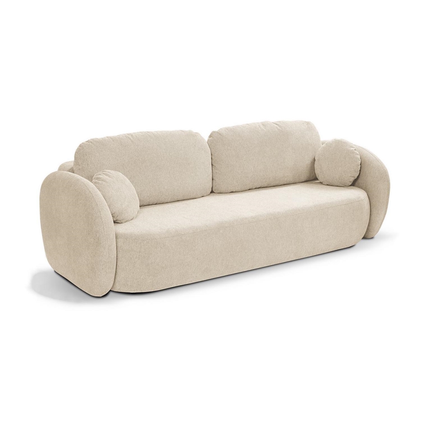 Išskleidžiama trijų vietų sofa-lova OLBIA smėlinė