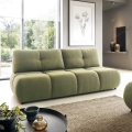 Išskleidžiama trijų vietų sofa-lova su talpia daiktų dėže NUORO, žalia