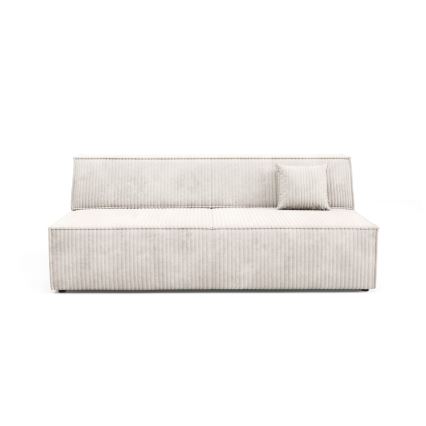 Išskleidžiama trijų vietų sofa-lova TERAMO su patalynės dėže, smėlio spalvos