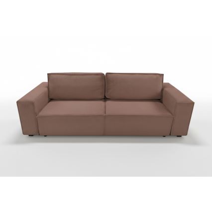 Išskleidžiama trijų vietų sofa RONDA su daiktadėže, raudona