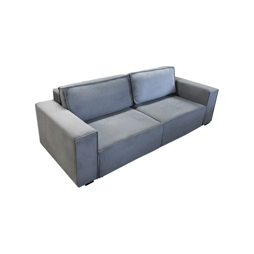 Išskleidžiama trijų vietų sofa RONDA su patalynės dėže, pilka