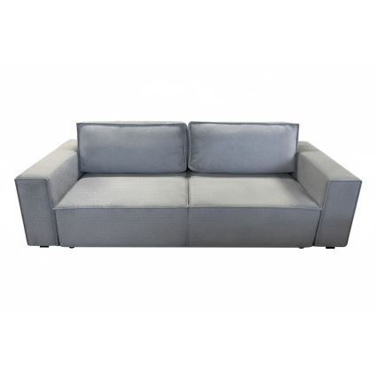 Išskleidžiama trijų vietų sofa RONDA su patalynės dėže, pilka