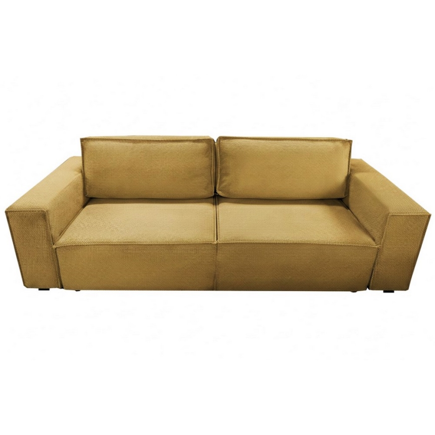 Išskleidžiama trijų vietų sofa su daiktų laikymo dėže RONDA oranžinė