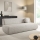 Išskleidžiama trijų vietų sofa su daiktų laikymo skyriumi PRATO smėlio spalvos