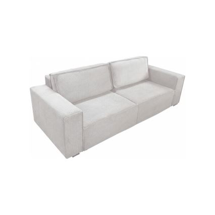 Išskleidžiama trivietė sofa RONDA su talpia daiktų talpykla, smėlinė