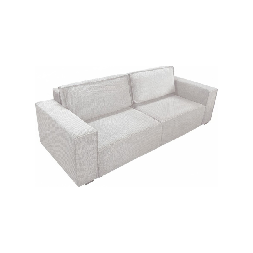 Išskleidžiama trivietė sofa RONDA su talpia daiktų talpykla, smėlinė