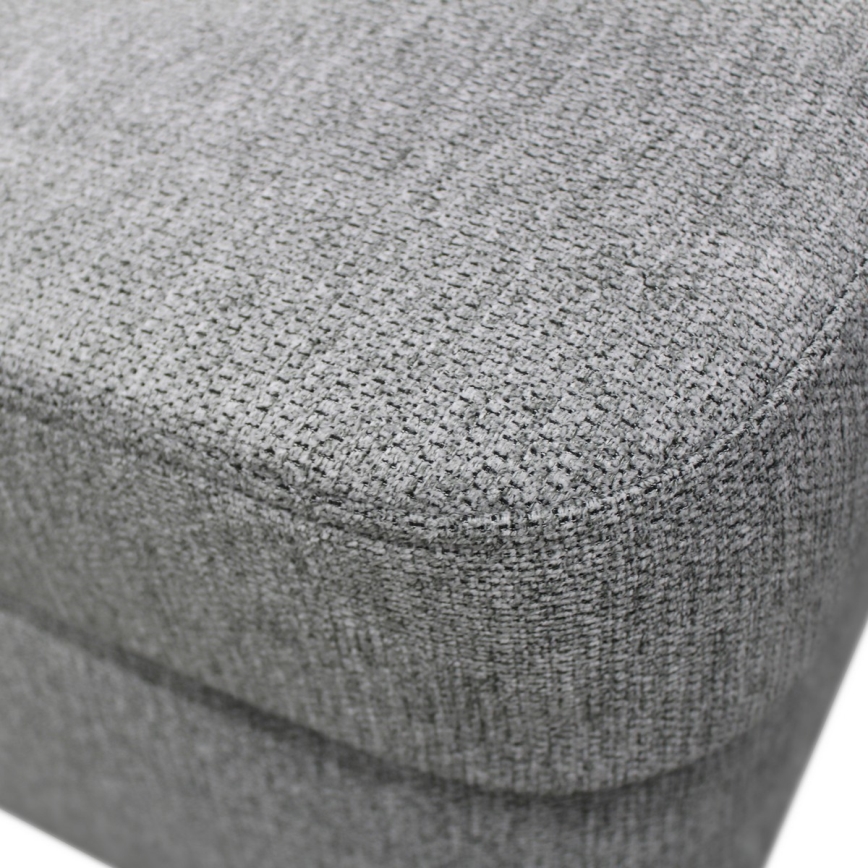 Išskleidžiama U formos dešinės pusės kampinė sofa-lova SERPA su erdvia daiktų laikymo dėže, pilka