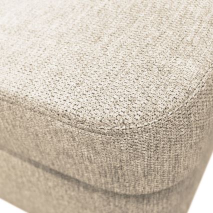 Išskleidžiama U formos kampinė sofa SERPA, dešinė, smėlinė, su talpia daiktų dėže