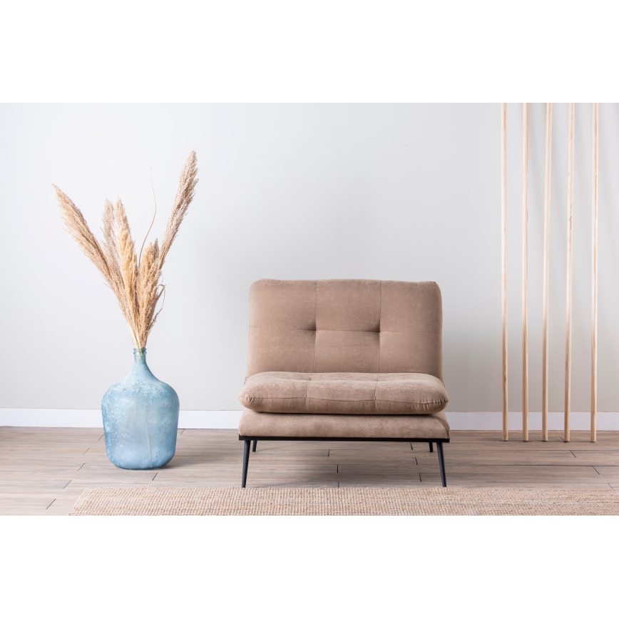 Išskleidžiamas fotelis SPEAKY, rudos spalvos