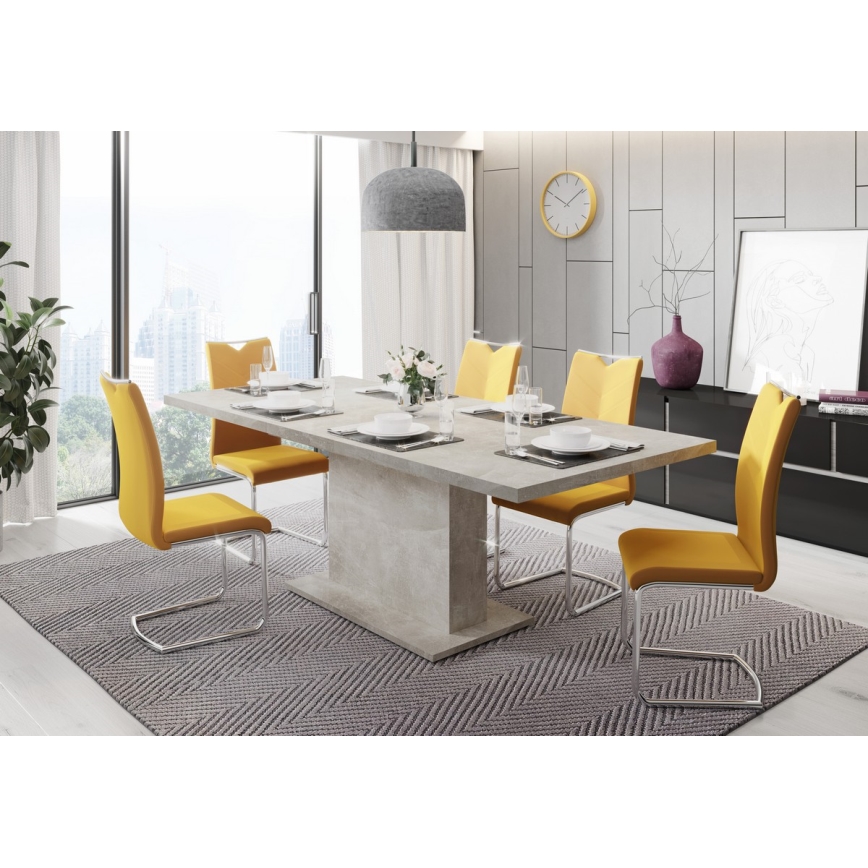 Išskleidžiamas valgomasis stalas STRAP betono pilka