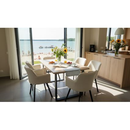 Išskleidžiamas valgomojo stalas COLIN, ąžuolo sonoma spalvos