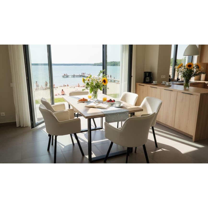 Išskleidžiamas valgomojo stalas COLIN, ąžuolo sonoma spalvos