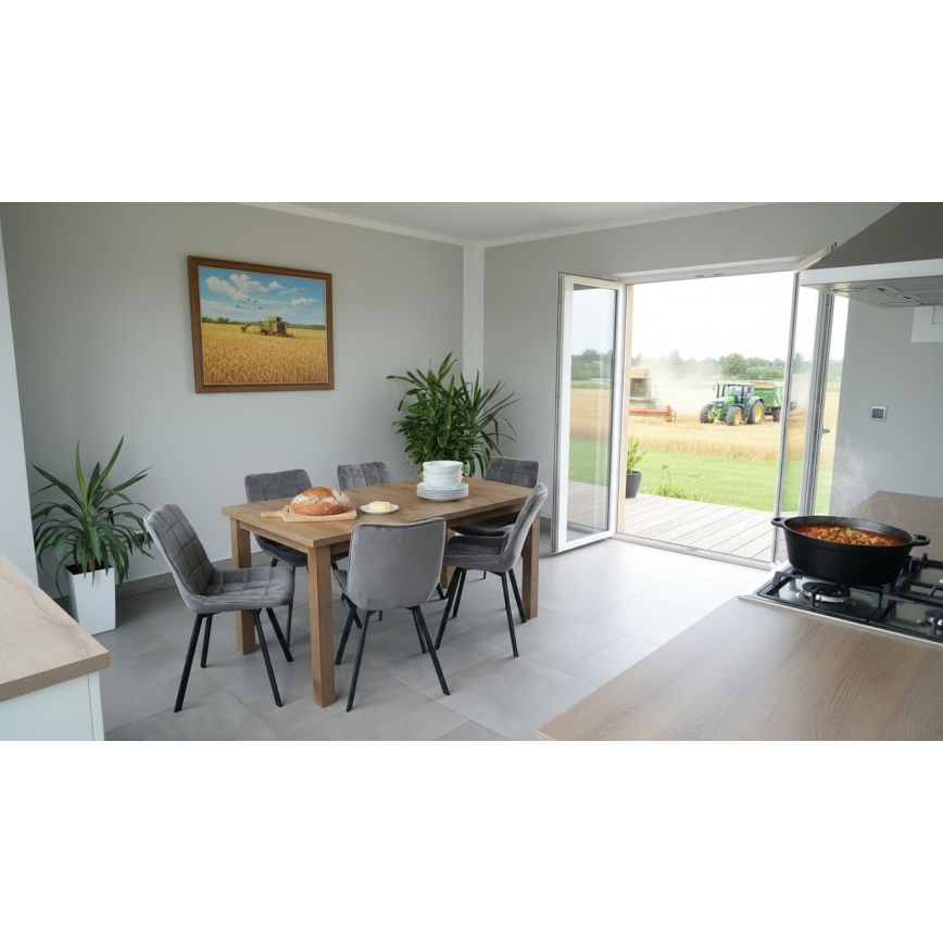 Išskleidžiamas valgomojo stalas LIAM ąžuolas