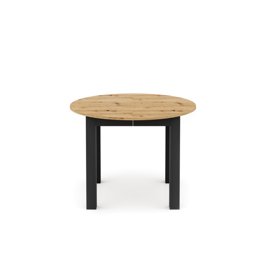 Išskleidžiamas valgomojo stalas WILY ąžuolas artisan/juodas