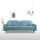Ištraukiama apmušta trivietė sofa-lova CLOUDY, turkio spalvos