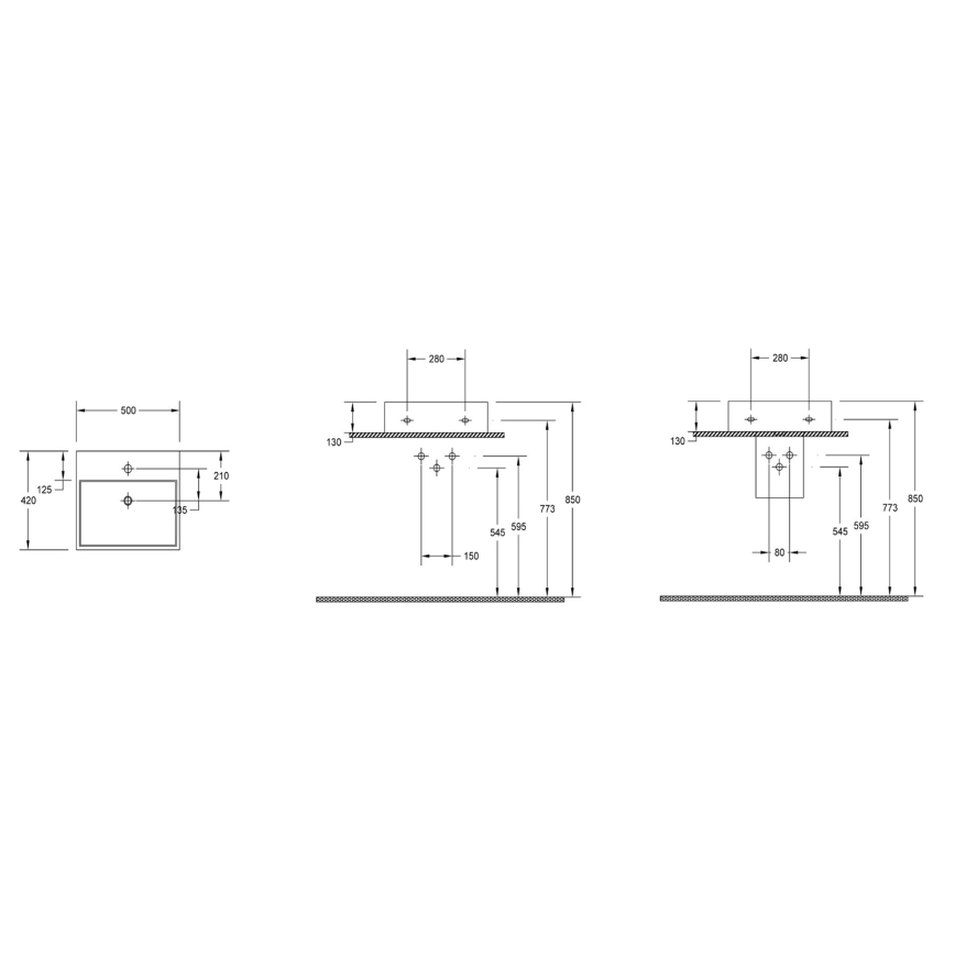 Isvea - Praustuvas ant stalviršio PURITY 50x42 cm keramika/balta