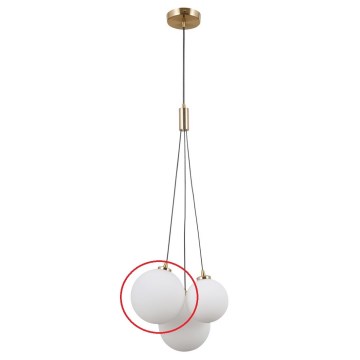 ITALUX - Atsarginis stiklas šviestuvui PERLOS G9 diametras 13 cm balta