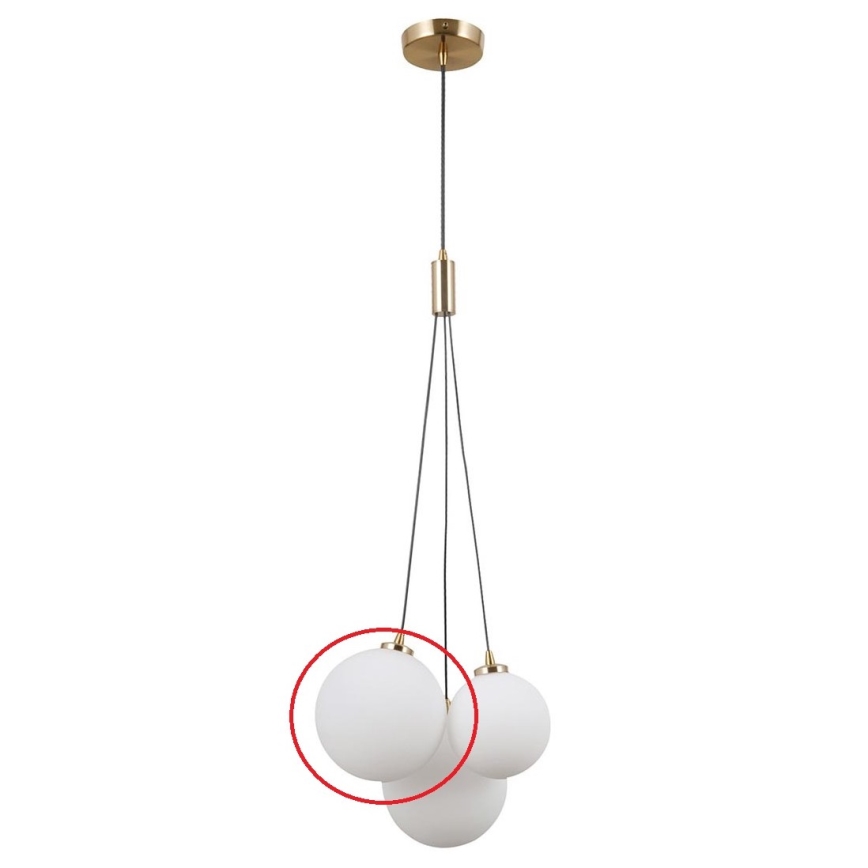 ITALUX - Atsarginis stiklas šviestuvui PERLOS G9 diametras 13 cm balta