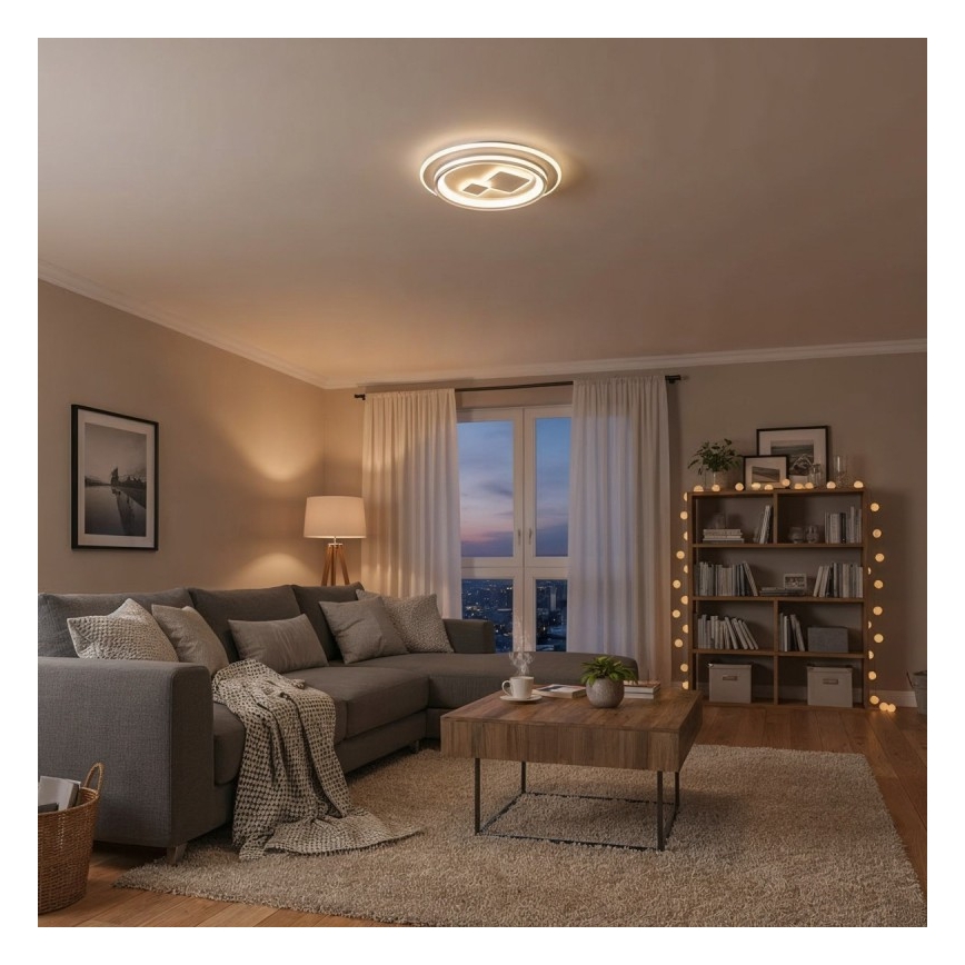 ITALUX - Dimeriuojamas LED lubų šviestuvas PARCO LED/55W/230V 3000-6500K skersm. 50 cm baltas + nuotolinis valdymas