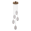 ITALUX - LED kabantis šviestuvas ant laido ALANI 5xLED/5,6W/230V 3000K auksinis