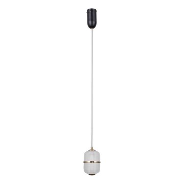 ITALUX - LED liustra ant laido ALANI LED/6W/230V 3000K juoda/auksinė