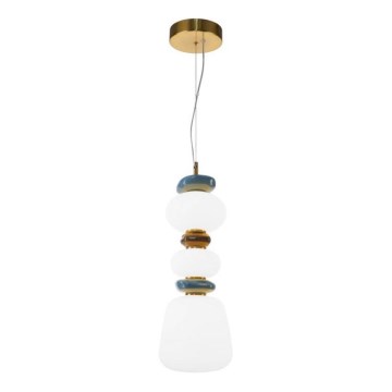 ITALUX - LED liustra ant laido EVANS LED/15W/230V 3000K auksinė/mėlyna