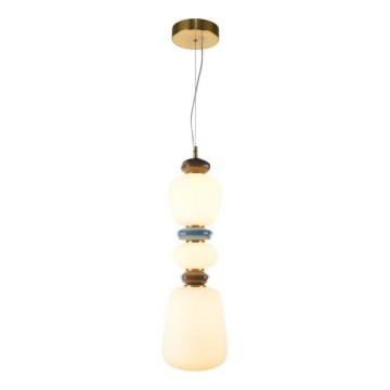 ITALUX - LED liustra ant laido EVANS LED/19W/230V 3000K auksinė/mėlyna/ruda