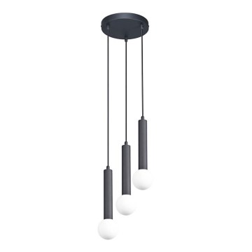 ITALUX - Liustra ant laido FILANO 3xG9/5W/230V juoda