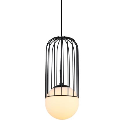 ITALUX - Pakabinamas sietynas MATTY 1xE27/40W/230V diametras 15 cm juoda