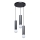 ITALUX - Pakabinama liustra ant laido MACERA 3xE27/40W/230V juoda