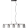ITALUX - Pakabinama liustra ant laido SIMONA 5xE14/40W/230V juoda/auksinė