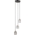 ITALUX - Pakabinama liustra ant laido TORNO 3xE14/40W/230V juoda/auksinė