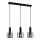 ITALUX - Pakabinamas sietynas SANTIA 3xE27/40W/230V juoda