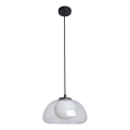 ITALUX - Pakabinamas šviestuvas ant laido AINALE 1xG9/7W/230V juodas/skaidrus