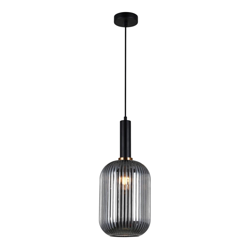 ITALUX - Pakabinamas šviestuvas ant laido ANTIOLA 1xE27/40W/230V skersmuo 20 cm juodas