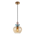 ITALUX - Pakabinamas šviestuvas ant laido FANDA 1xE27/40W/230V auksinė/dūminė smėlinė