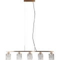 ITALUX - Pakabinamas šviestuvas ant laido SIMONA 5xE14/40W/230V auksinis