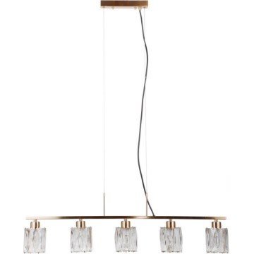 ITALUX - Pakabinamas šviestuvas ant laido SIMONA 5xE14/40W/230V auksinis