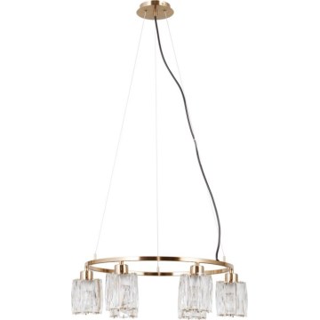 ITALUX - Pakabinamas šviestuvas ant laido SIMONA 6xE14/40W/230V auksinis
