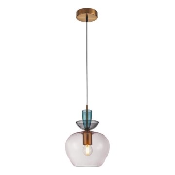 ITALUX - Pakabinamas šviestuvas su laidu FANDA 1xE27/40W/230V auksinė/dūminė pilka