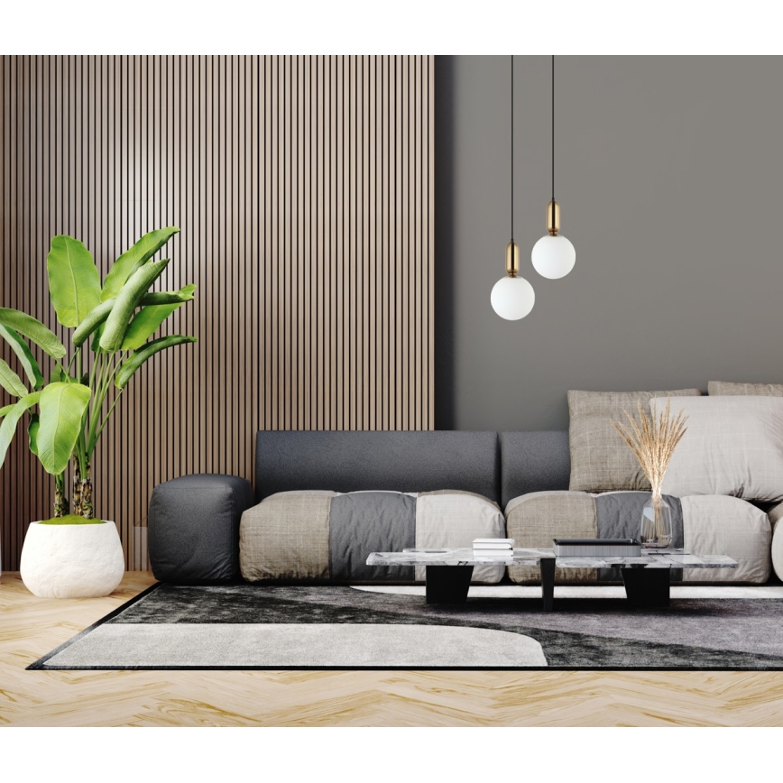 ITALUX - Pakabinamas šviestuvas ant laido ALDEVA 1xE27/40W/230V skersmuo 20 cm juoda/bronzinė