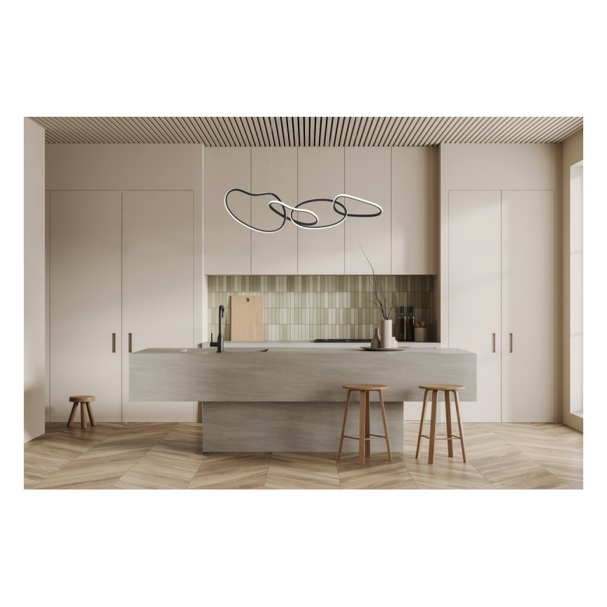 ITALUX - LED pakabinamas šviestuvas ant laido FONTE LED/60W/230V 3000/4000/6000K juodas