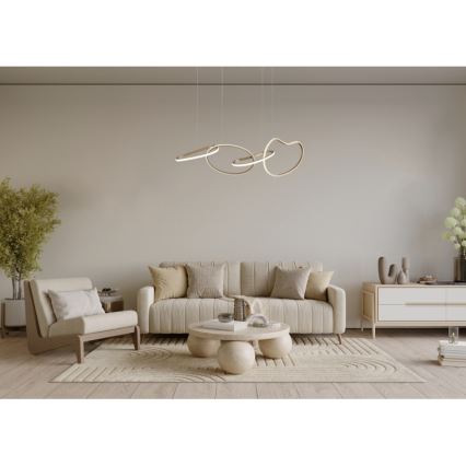 ITALUX - LED liustra ant laido FONTE LED/60W/230V 3000/4000/6000K auksinė