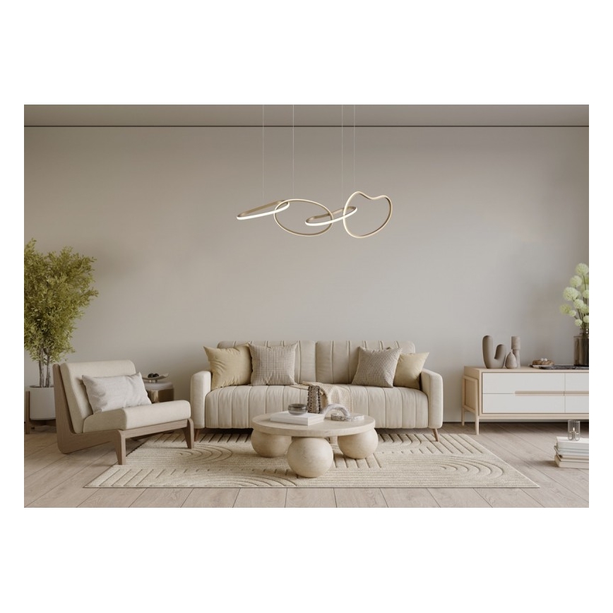 ITALUX - LED liustra ant laido FONTE LED/60W/230V 3000/4000/6000K auksinė