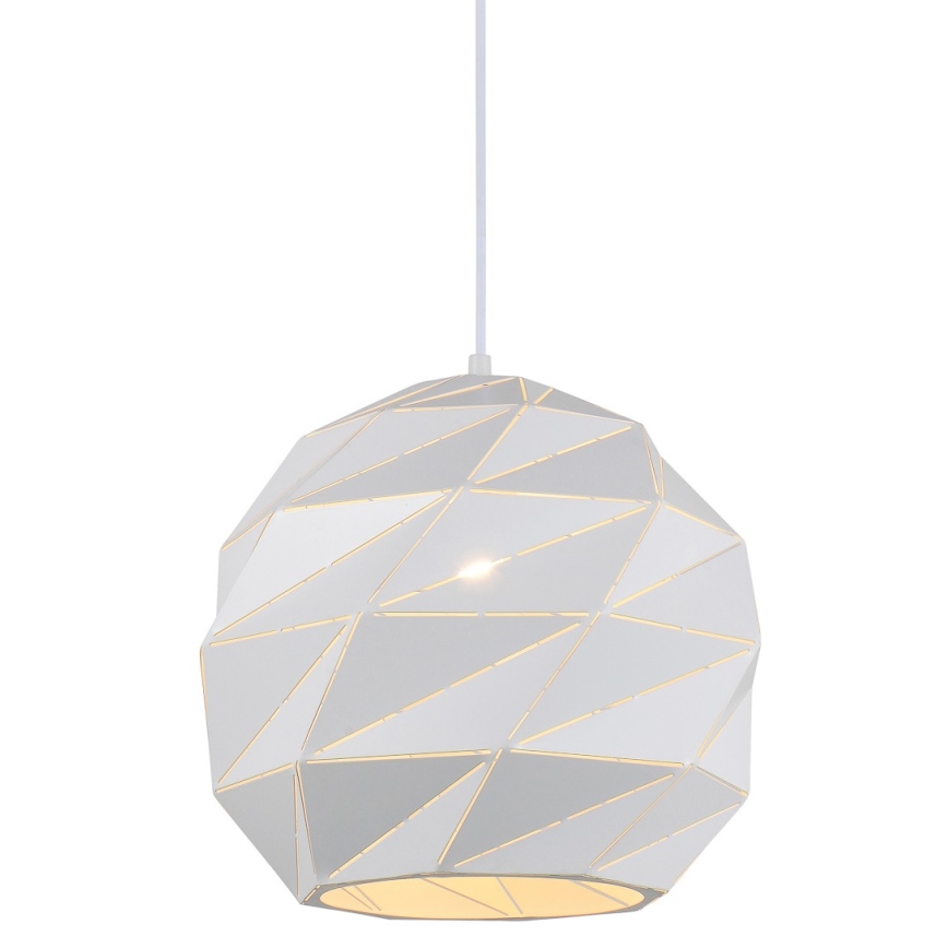 ITALUX - Pakabinamas sietynas PALERMO 1xE27/40W/230V diametras 32 cm balta
