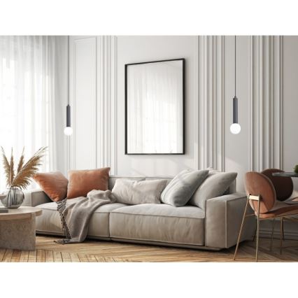 ITALUX - pakabinamas šviestuvas ant laido FILANO 1xG9/5W/230V juodas