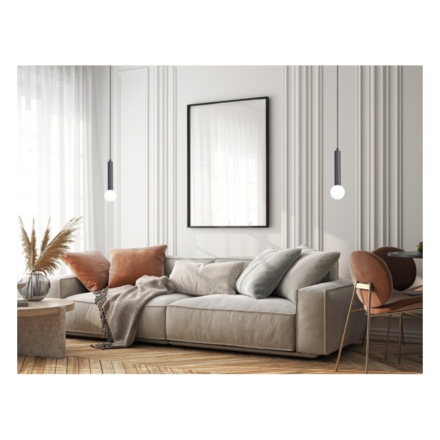 ITALUX - pakabinamas šviestuvas ant laido FILANO 1xG9/5W/230V juodas