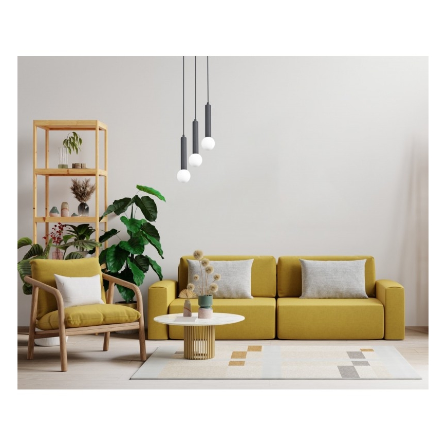 ITALUX - Liustra ant laido FILANO 3xG9/5W/230V juoda
